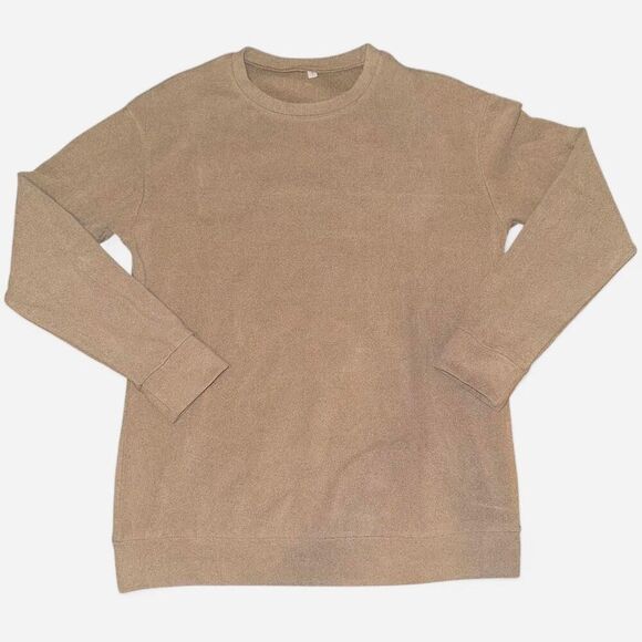 Super Soft Tan Long Sleeve Sweatshirt - Picture 1 of 7